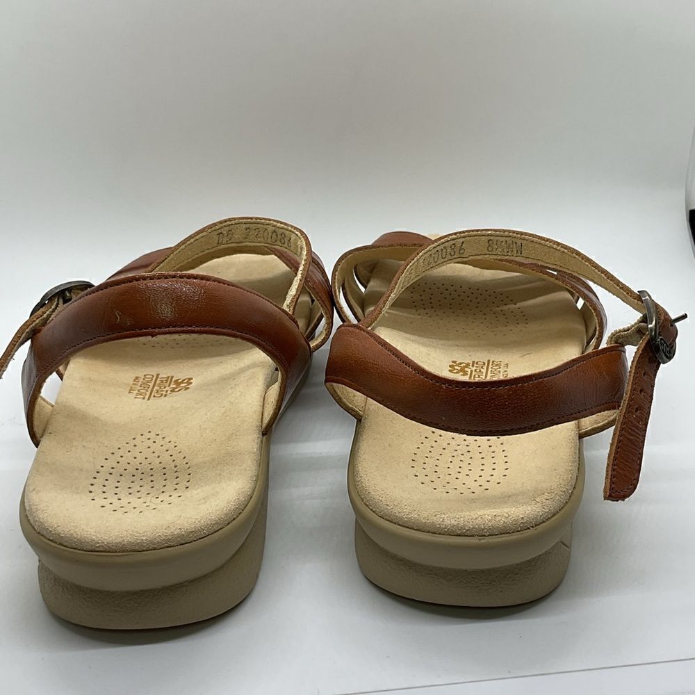 SAS Brown Leather Sandals - Picture 3 of 7